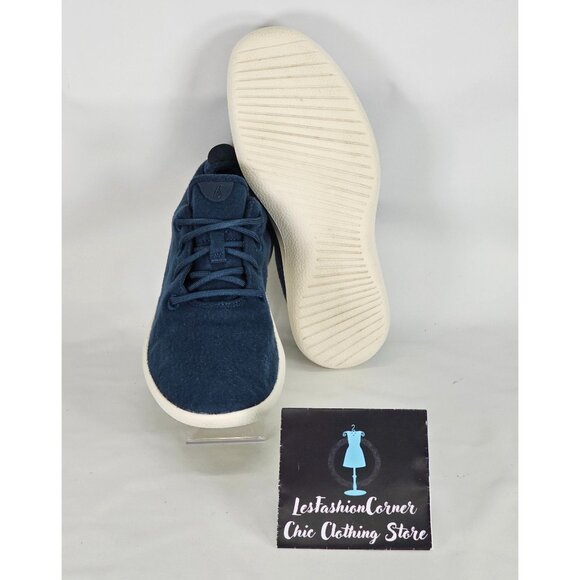 Allbirds Men’s Wool Runners in Tuke Midnight Blue White Cream Soles Size 11 301 - Picture 4 of 16